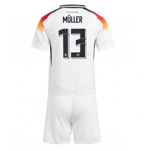 Fotbalové Dres Německo Thomas Muller #13 Dětské Domácí Oblečení ME 2024 Krátký Rukáv (+ trenýrky)